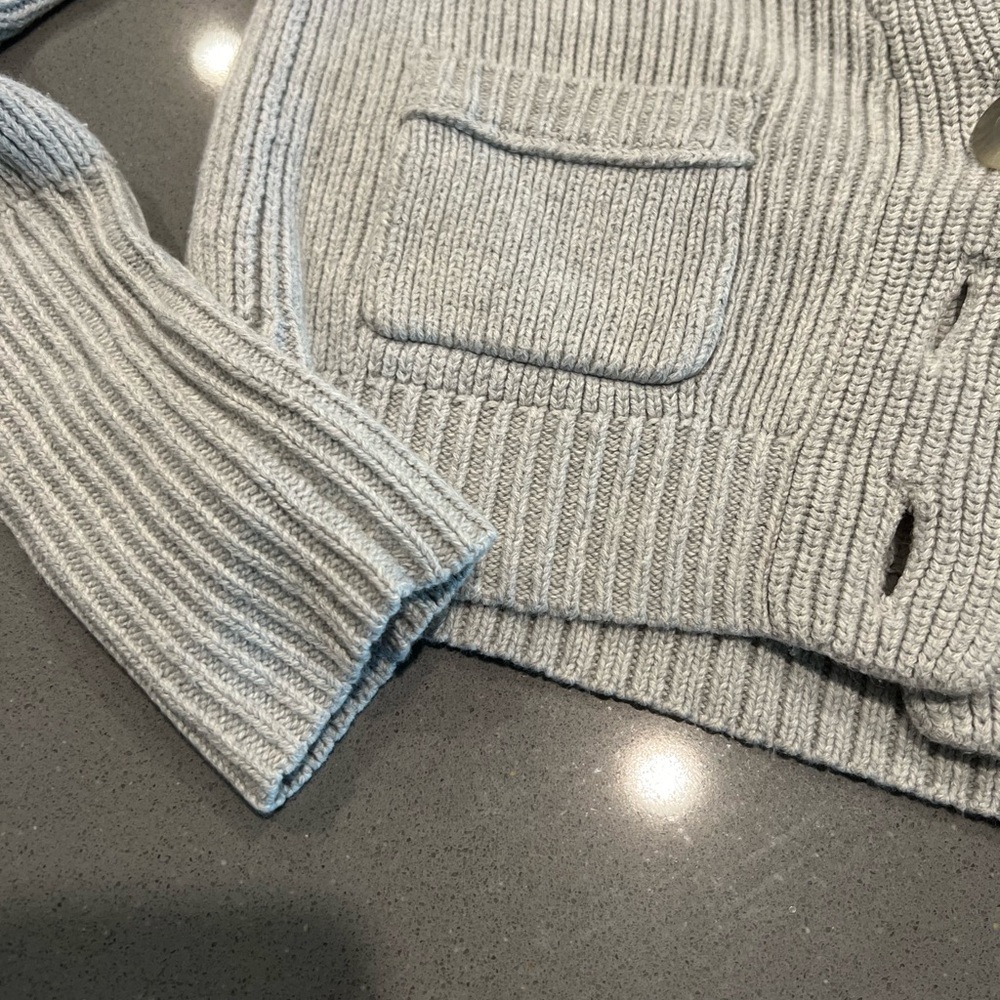 Vintage American eagle sweater Gray Knit Cardigan - Picture 7 of 10
